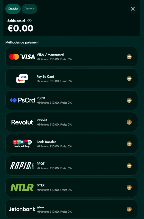 cashed deposit page