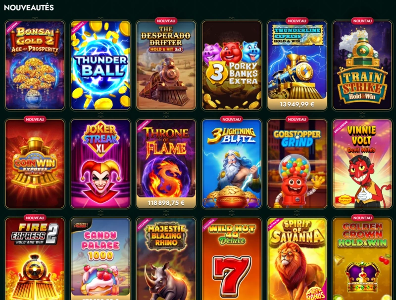 cashed new slots page