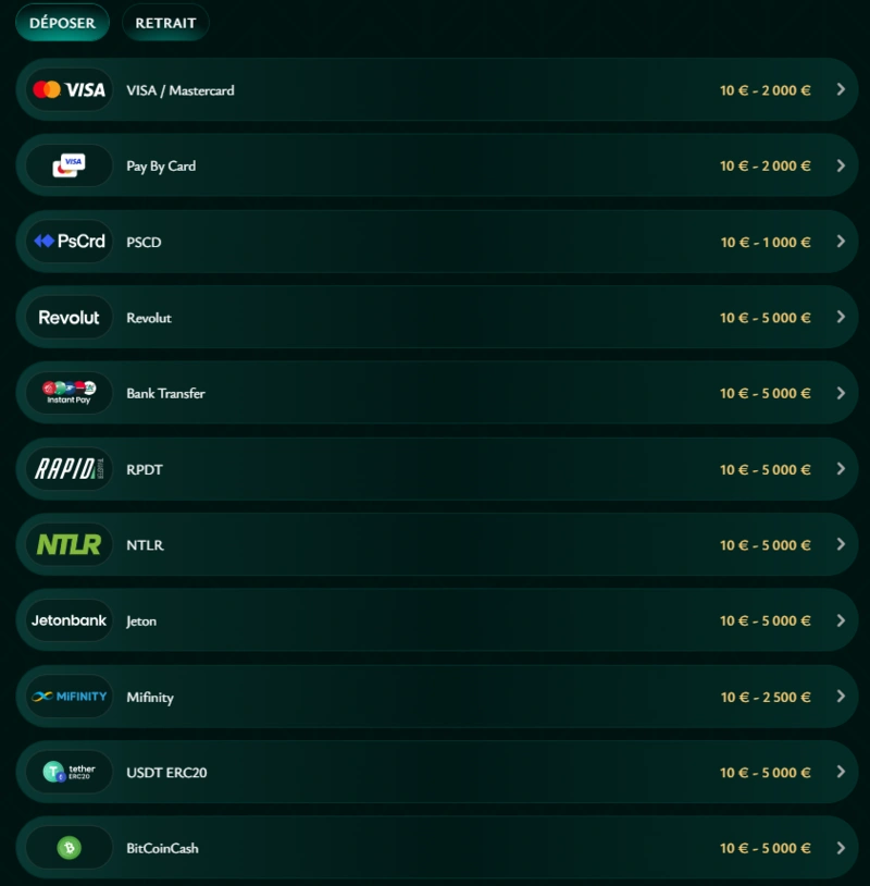 cashed payments page