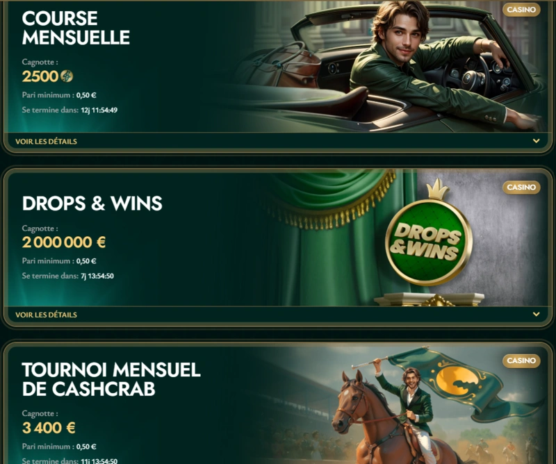cashed tournaments page