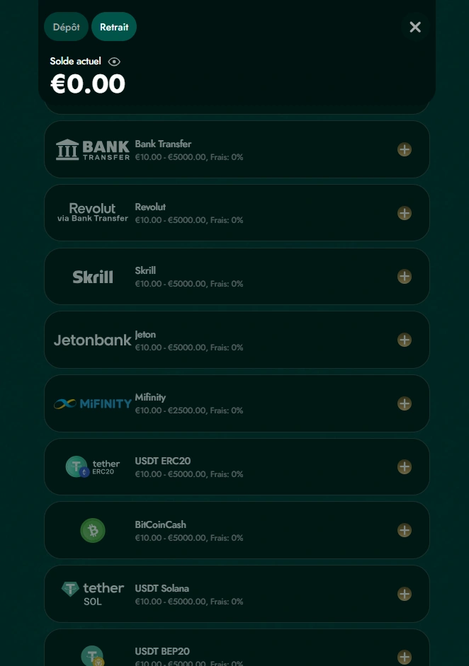 cashed withdrawal page